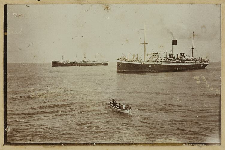 TSS Ceramic, 'Transferring Mail', Indian Ocean, 21 Jan 1915