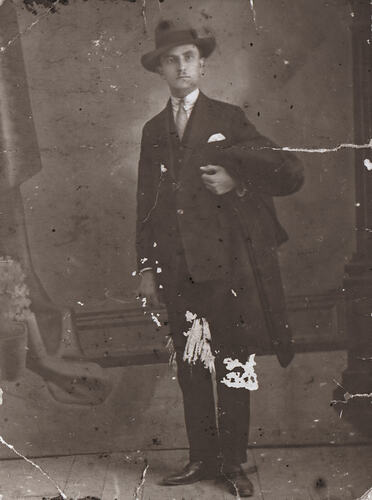 Negative - Portrait of George Karras, Karathanasopoulos Family, Victoria, circa 1940
