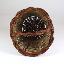 Basket -  Mazzarino, Vegetable Harvest, Woven Cane, St Albans, Melbourne, circa 1990s