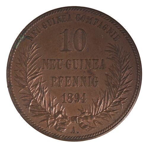 Coin - 10 Pfennig, German New Guinea (Papua New Guinea), 1894
