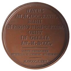 Medal - Niccolo Piccinni, France, 1823