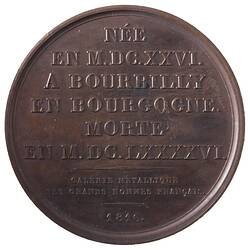 Medal - Marie Rabutin de Sevigne, France, 1816