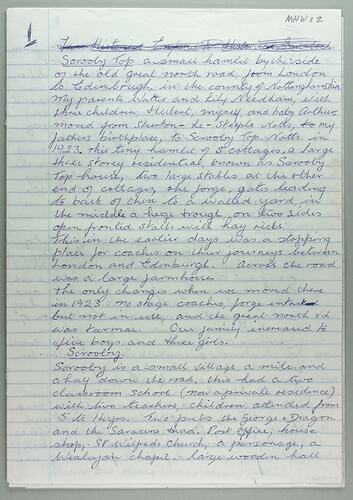 Manuscript - 2, Scrooby Top to Inverloch, circa 2001