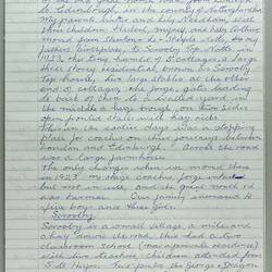 Manuscript - Mary Ward, 'Scrooby Top to Inverloch', circa 2001