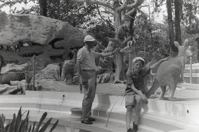 James and David Ward at Haw Par Billa, Singapore, 2 December 1961