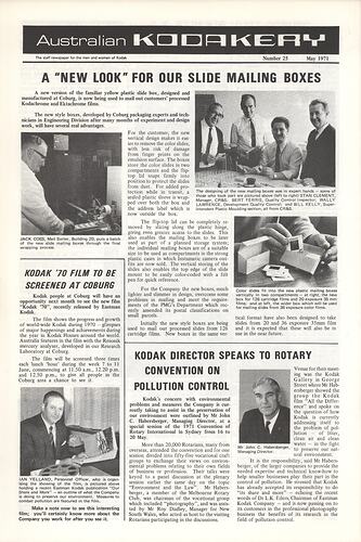 Newsletter - 'Australian Kodakery', No 25, May 1971