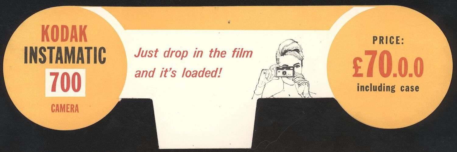 Price Ticket - Kodak Australasia Pty Ltd, 'Kodak Instamatic 700 Camera', 1963 - 1966