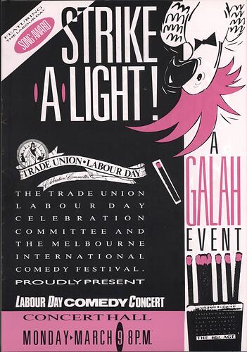 Booklet - Victorian Arts Centre, 'Strike A Light', 1987