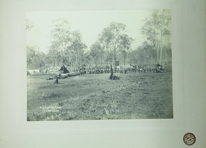 Photograph - Amalgamated Workers Association Strike Camp, Childers, Queensland, 1911