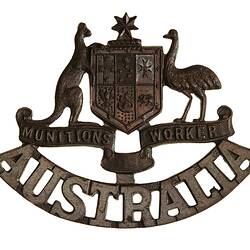 Badge - Munitions Worker, Australia, 1914-1918