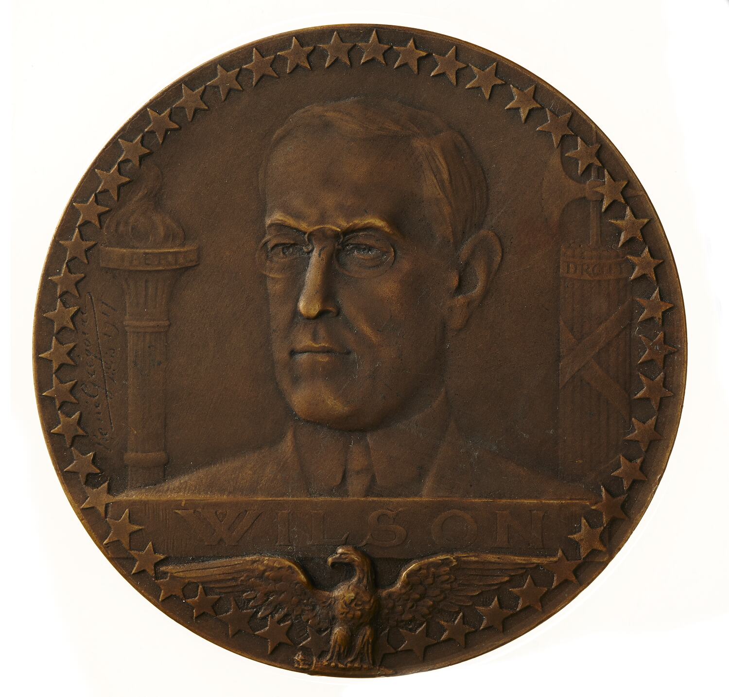 Medal - Woodrow Wilson, France, circa 1917