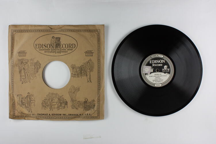 Disc Recording - Edison, Double-Sided, 'Pomp and Circumstance March' and 'War March of the Priests - Athalie', 1924-1929
