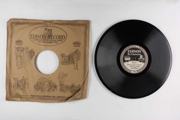 Disc Recording - Edison, Double-Sided, 'Ombra Leggiera' and 'Nemico Della Patria', 1921-1929