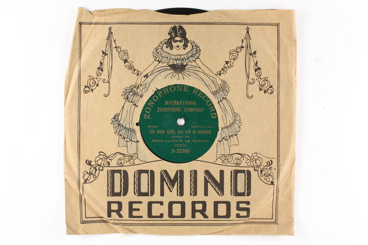 Disc Recording - Zonophone Record, Double-Side, 'Ich Weiss Nicht, Was Soll Es Bedeuten' & Ihr Heisset Mich Willkommen', 1914-1926