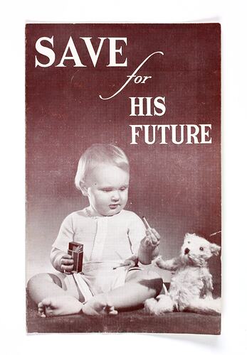 Pamphlet cover with photo of child and teddy bear