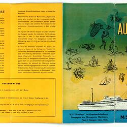 Leaflet - 'Nach Australien', MS Skaubryn,Germany, 1955