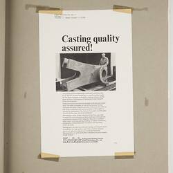 Scrapbook Page - Kodak (Australasia) Pty Ltd, Advertising Clippings, 'X-ray (Industrial)', 1963 - 1973, Coburg