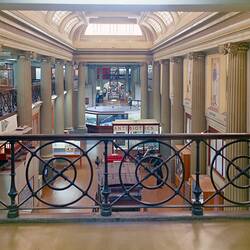 View of Queen's Hall from balcony, Institute of Applied Science (Science Museum), Melbourne, 1968