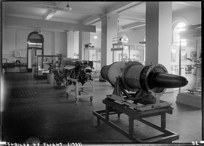Glass Negative - Jubilee of Flight Exhibition, Museum of Applied Science of Victoria (Science Museum), Melbourne,1953