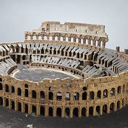 Model of Colosseum made of cork.