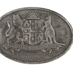 Locomotive Builders Plate - New South Wales Government Railways, Sydney, 1950