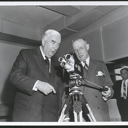 Photograph - Kodak Australasia Pty Ltd, Prime Minister Robert Menzies & Dr. Albert Chapman a the Official Opening of the Kodak Factory, Coburg, 1961