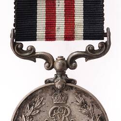 Medal - Military Medal, King George V, 1st Issue, Great Britain, Private B. McCartney, 1916-1919 - Reverse