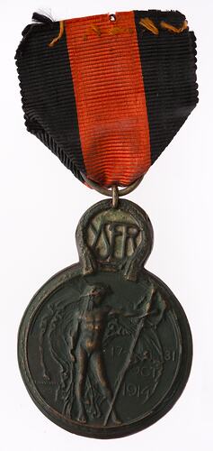 Medal - Ijzer (Yser) Medal, Belgium, 1918 - Obverse