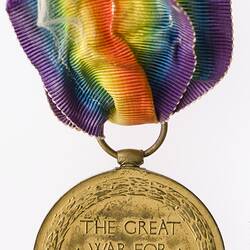 Medal - Victory Medal 1914-1919, Great Britain, Private Charles Reeves, 1919 - Reverse
