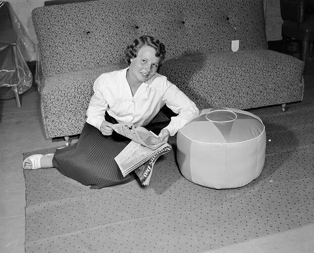 Woman with a Pouffe, Melbourne, Victoria, Feb 1959