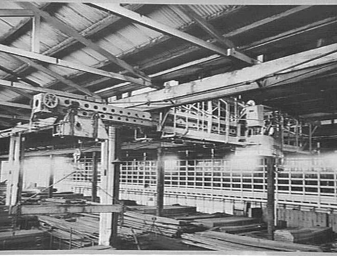Photograph - Electric Crane in Iron Yard, Sunshine, Victoria, Feb 1931