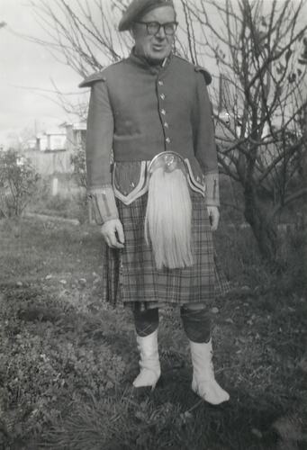 Stanley Hathaway in Brigadoon Costume, Ballarat, circa 1960