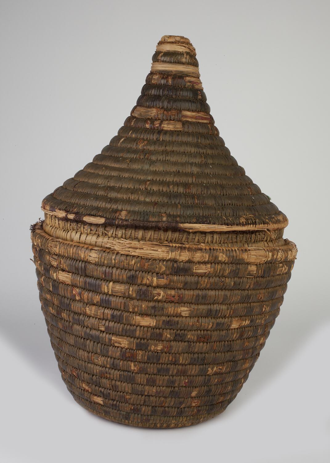 Snake Basket Fibre Woven, Bernice Kopple, circa 1950s1970s