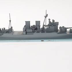 Grey model ship.