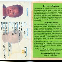 Passport - Australian, Martha Mavis Sylvia Motherwell, 2006-16