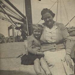 Digital Photograph - Rosemary Havill Norman & Nellie McKay, Orient Line Ship, Melbourne To London, 1939