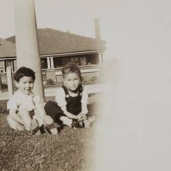 Digital Photograph - Gregory Agaton & Geoffrey Santos As Children, Melbourne, 12 Sep 1948