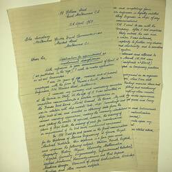 HT 56160, Employment Application - Giuseppe Gonzales To Melbourne Harbour Trust Commissioners, Market Street, Melbourne, 12 Apr 1950 (MIGRATION), Document, Registered