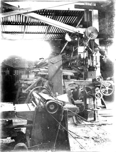 Negative - Inside a Work Shop, Victoria, circa 1920