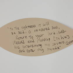 Paper Leaf - 'To The Righteous', From the Heart: Remembering the 2009 Victorian Bushfires Exhibition, 2019