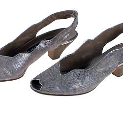 Shoes - Maud Frizon, Slingback, Silver & Mauve