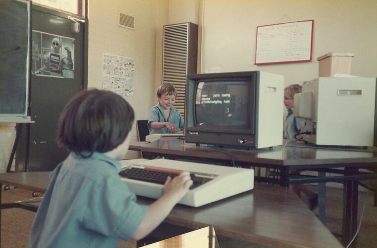 Young person working on a computer.