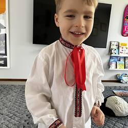 Digital Image - Boy Wearing Ukrainian Regional Clothing, Melbourne, circa 2018