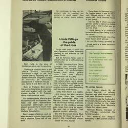 White page with black and green printing.