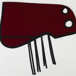 Horse Hood - Maroon & Black Wool, Phar Lap, 1928-1932
