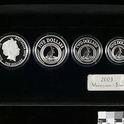 Proof Coin Set - Masterpieces in Silver, Port Phillip Patterns, Australia, 2003