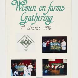 History Board - Victorian Women on Farms Gathering, Ararat, 1996
