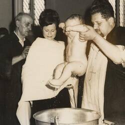 Digital Photograph - Pinilopi Papadimitropoulos Lifted From Front At Baptism, Carlton, Circa 1968