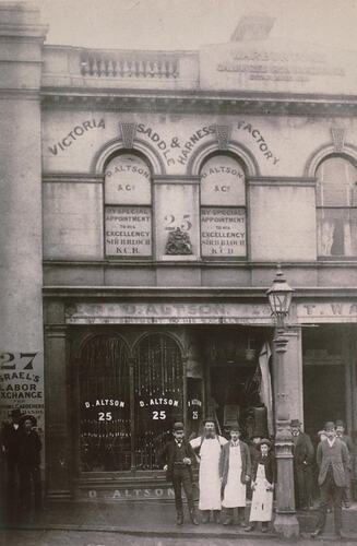 Digital Photograph - Owner & Staff of D Altson Victoria Saddle & Harness Factory, Melbourne, circa 1880