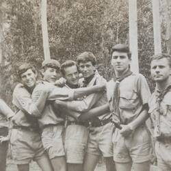 Digital Photograph - Plast' Ukrainian Scouts 'Larking About', Warburton, 1965